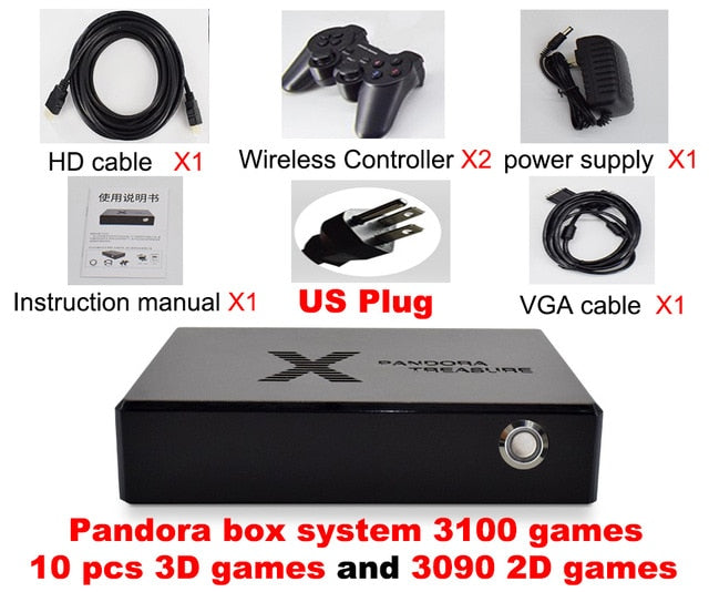 Caixa de pandora 3d mini arcade console 3160 em 1 jogo vídeo luar tesouro caixa 2d retro jogo ps1 3d jogo caixa 1500 em 1 jogo