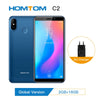 Original HOMTOM C2 Global version smartphone Android 8.1Mobile Phone Face ID 4G-LTE Quad Core13MP Dual Camera Cell Phone new