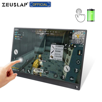 15.6inch Battery Touch Portable Monitor USB C HDMI touch screen monitor for Samsung DEX,Huawei EMUI, Laptop,Switch,PS4