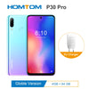 Original HOMTOM P30 pro Android 9.0 MTK6763 Octa Core 4GB 64GB Glass case Smartphone 6.41inch 4000mAh 4G FDD-LTE Mobile Phone