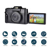 Digital Camera HD IPS Screen Video 30.0MP Camera Portable 16x Kids Digital Zoom Photo Camera Supports The External Lens And Mic