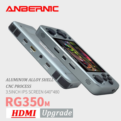 ANBERNIC RG350M Retro Games Aluminum Alloy IPS Screen PS1 gift Video Games console Emulators Handheld Game Player RG351 HDMI TV