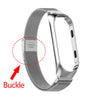 Pulseira de relógio inteligente pulseira de metal aço inoxidável para xiaomi mi banda 3 4 alça de pulso para xiaomi miband 3 4 pulseira para mi banda 3