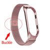 Pulseira de relógio inteligente pulseira de metal aço inoxidável para xiaomi mi banda 3 4 alça de pulso para xiaomi miband 3 4 pulseira para mi banda 3