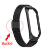 Pulseira de relógio inteligente pulseira de metal aço inoxidável para xiaomi mi banda 3 4 alça de pulso para xiaomi miband 3 4 pulseira para mi banda 3