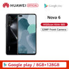 Original Huawei Nova 6 Smartphone 40MP AI Cameras Cellphone 32MP Front Camera 6.57'' Full Screen Kirin 990 Android 10 4G Version