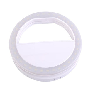 Makeup Tool Kit Mobile Phone Clip Selfie LED Auto Flash For Cell Phone Smartphone Round Portable Selfie Flashlight